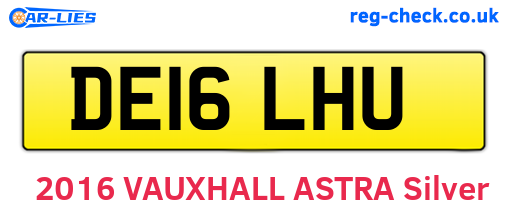 DE16LHU are the vehicle registration plates.
