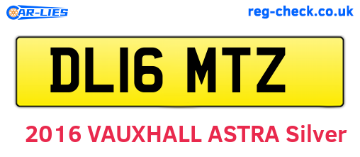 DL16MTZ are the vehicle registration plates.