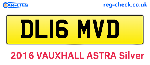 DL16MVD are the vehicle registration plates.