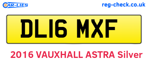 DL16MXF are the vehicle registration plates.