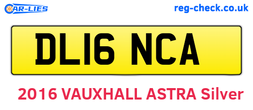 DL16NCA are the vehicle registration plates.