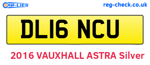 DL16NCU are the vehicle registration plates.