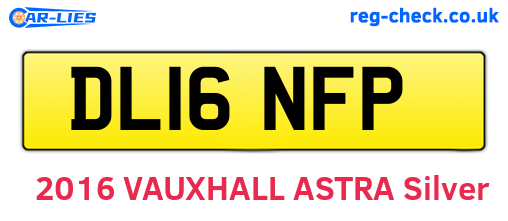 DL16NFP are the vehicle registration plates.