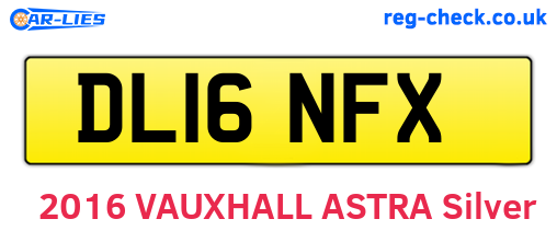 DL16NFX are the vehicle registration plates.