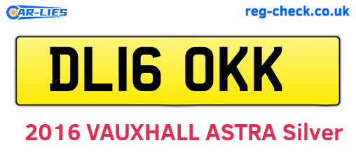 DL16OKK are the vehicle registration plates.