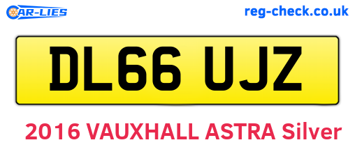 DL66UJZ are the vehicle registration plates.