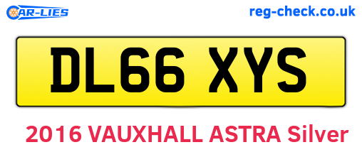 DL66XYS are the vehicle registration plates.
