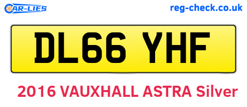 DL66YHF are the vehicle registration plates.