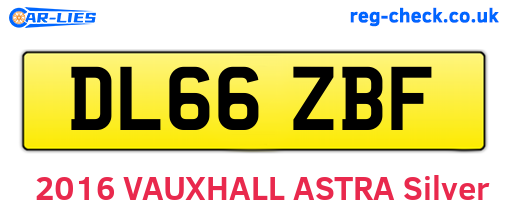 DL66ZBF are the vehicle registration plates.