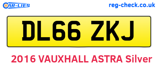 DL66ZKJ are the vehicle registration plates.