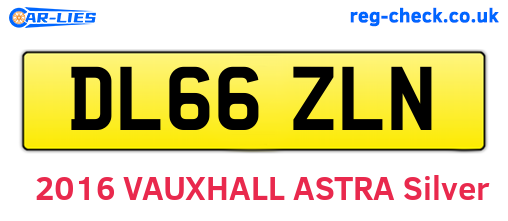 DL66ZLN are the vehicle registration plates.