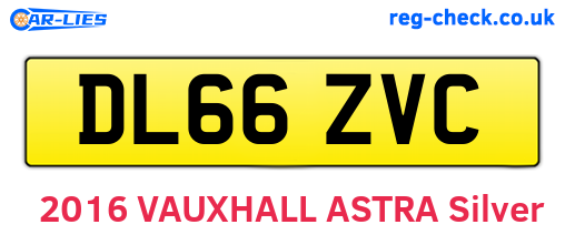 DL66ZVC are the vehicle registration plates.
