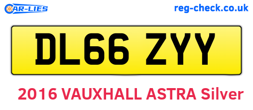 DL66ZYY are the vehicle registration plates.