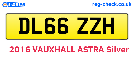 DL66ZZH are the vehicle registration plates.