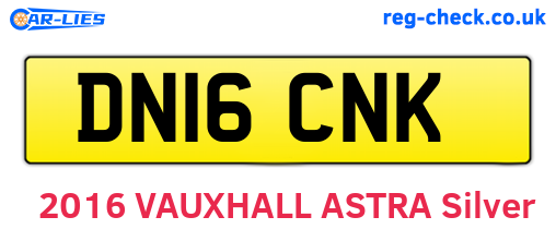 DN16CNK are the vehicle registration plates.