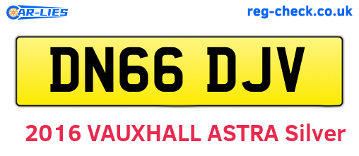 DN66DJV are the vehicle registration plates.