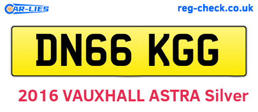 DN66KGG are the vehicle registration plates.