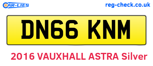 DN66KNM are the vehicle registration plates.