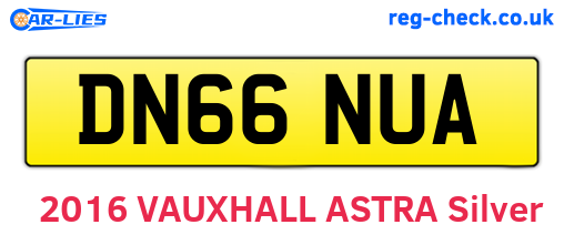DN66NUA are the vehicle registration plates.