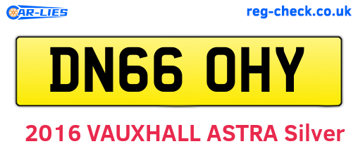 DN66OHY are the vehicle registration plates.