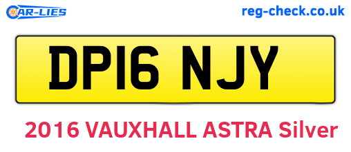 DP16NJY are the vehicle registration plates.