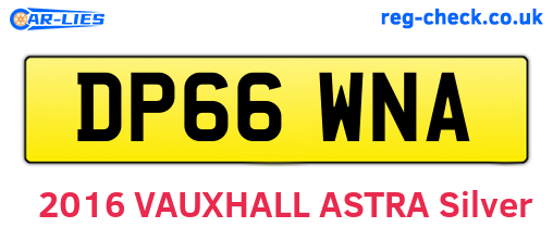 DP66WNA are the vehicle registration plates.