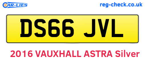 DS66JVL are the vehicle registration plates.