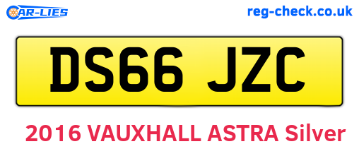 DS66JZC are the vehicle registration plates.