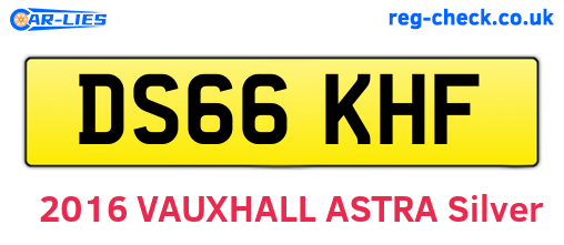 DS66KHF are the vehicle registration plates.