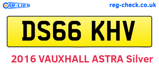 DS66KHV are the vehicle registration plates.