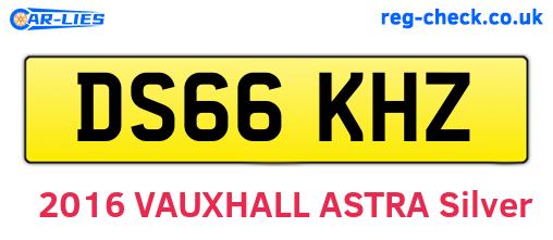 DS66KHZ are the vehicle registration plates.