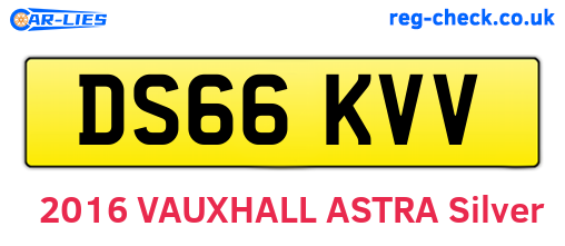 DS66KVV are the vehicle registration plates.