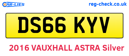 DS66KYV are the vehicle registration plates.