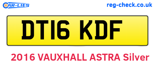 DT16KDF are the vehicle registration plates.