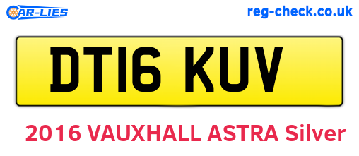 DT16KUV are the vehicle registration plates.