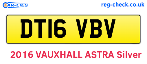 DT16VBV are the vehicle registration plates.