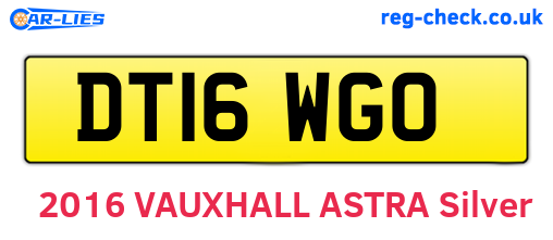 DT16WGO are the vehicle registration plates.