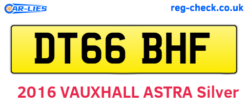 DT66BHF are the vehicle registration plates.