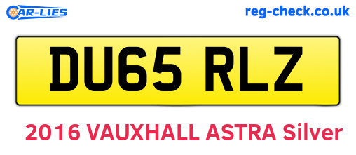 DU65RLZ are the vehicle registration plates.