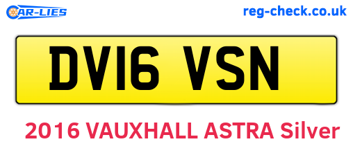 DV16VSN are the vehicle registration plates.