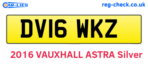 DV16WKZ are the vehicle registration plates.