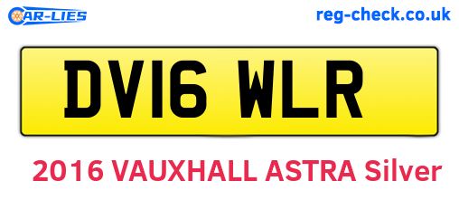 DV16WLR are the vehicle registration plates.
