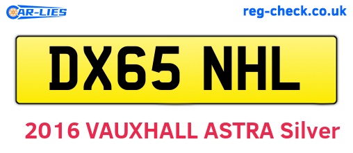 DX65NHL are the vehicle registration plates.