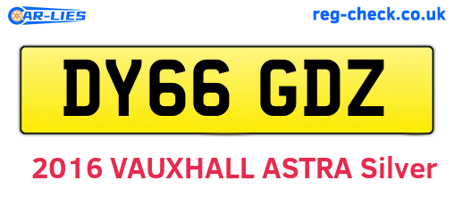 DY66GDZ are the vehicle registration plates.