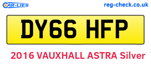 DY66HFP are the vehicle registration plates.