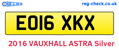 EO16XKX are the vehicle registration plates.