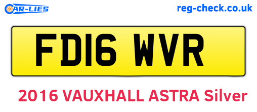 FD16WVR are the vehicle registration plates.