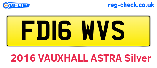 FD16WVS are the vehicle registration plates.