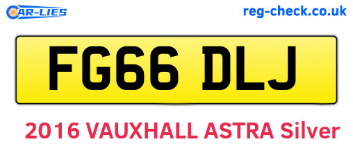 FG66DLJ are the vehicle registration plates.