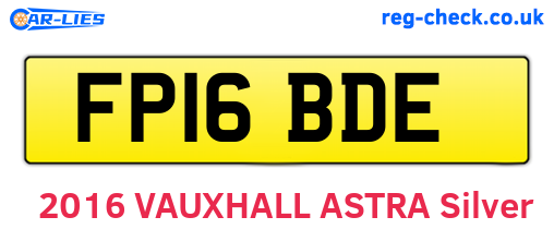 FP16BDE are the vehicle registration plates.
